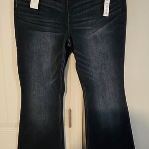 Tinseltown Dark Blue Flare Jeans